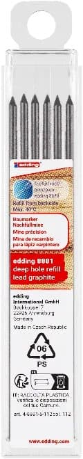Edding Baumarker Graphit 6er-Pack 4-8881-6-112 Reservespids Sort 1 Set