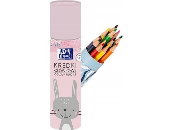 Oxford Pencil kritor i tub tålig Olo 12 färger