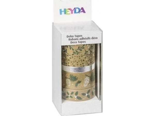 HEYDA 203584530, Vihreä, Luonnollinen, Hopea, Kuvio, Kiilto, 5 m, Laatikko, 5 kpl