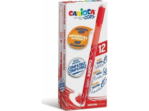 Carioca 43039/03, Gelpenna med kork, Röd, Röd, Vit, Plast, Medium, Rund