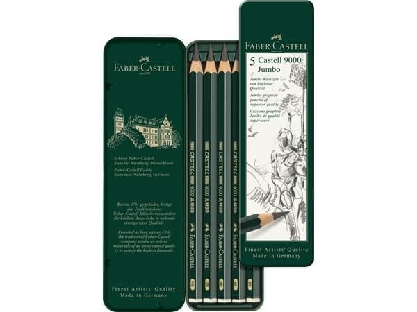 Faber-Castell 119305, HB, Grønn, Sekskantet, Kunst, Grafisk tegning, Hobby, 5,3 mm, Boks