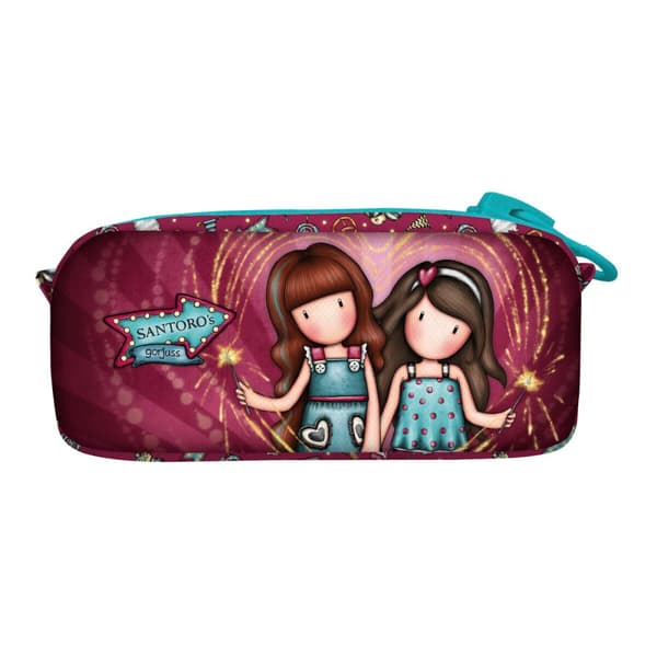 School Toilet Bag Gorjuss Fireworks Maroon 21.5 x 10.5 x 7 cm