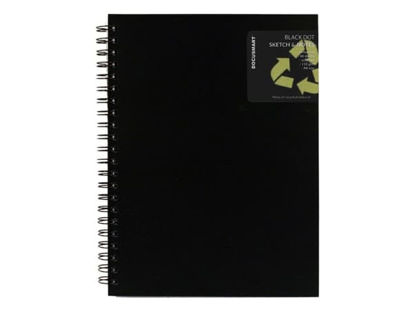 Skitseblok A4 Med PP Front Sort