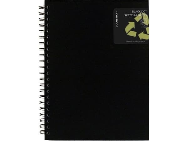 Skitseblok A4 Med PP Front Sort