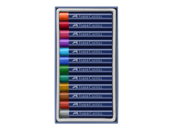 Faber-Castell Creative Studio - Fargeblyant - oljepastell - assorterte metalliske farger (en pakke 12)