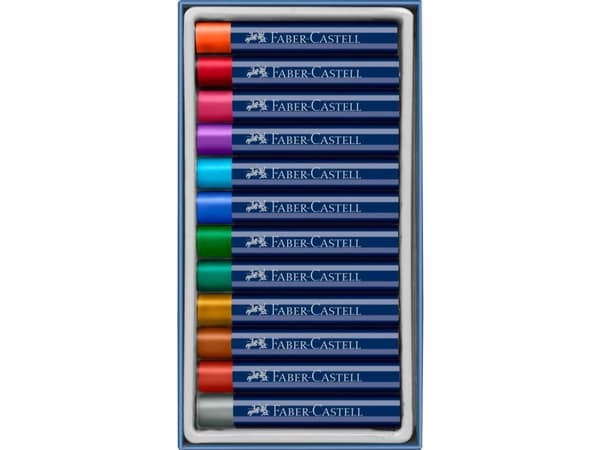 Faber-Castell Creative Studio - Fargeblyant - oljepastell - assorterte metalliske farger (en pakke 12)