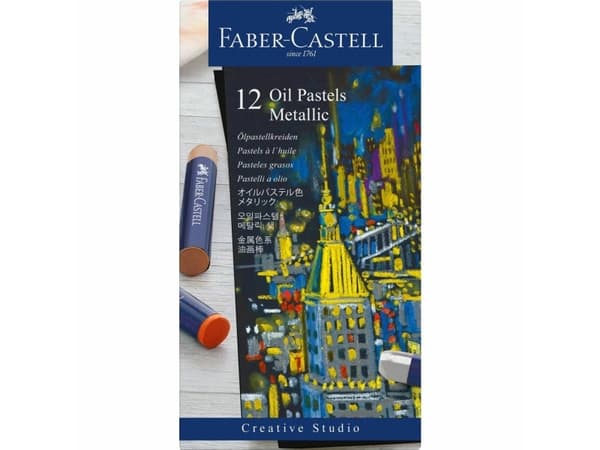 Faber-Castell Creative Studio - Fargeblyant - oljepastell - assorterte metalliske farger (en pakke 12)