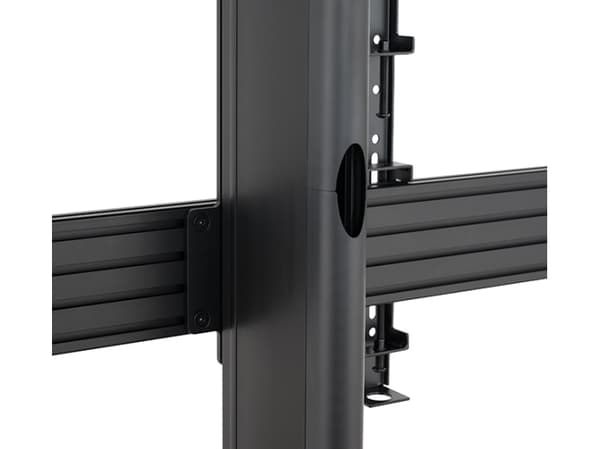 B-TECH System X BT8516 - Vogn - for 2 flat panel / AV system - universal - robust stål - svart - skjermstørrelse: 56"- 65" - monteringsgrensesnitt: i