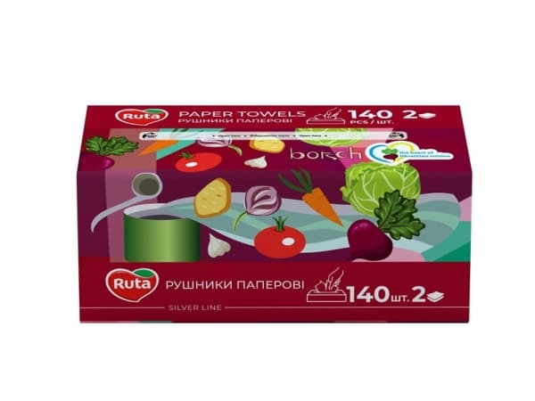 Ruta Paper Towel With Leaves Rūta 140 Pcs