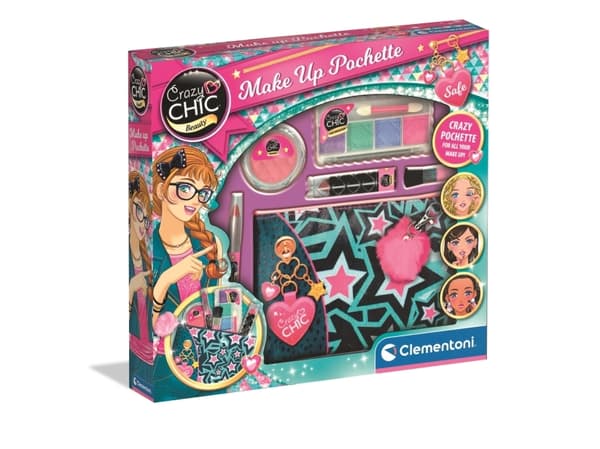 Clementoni Crazy Chic 18697, Sminkesett for barn, 6 år, Flerfarget