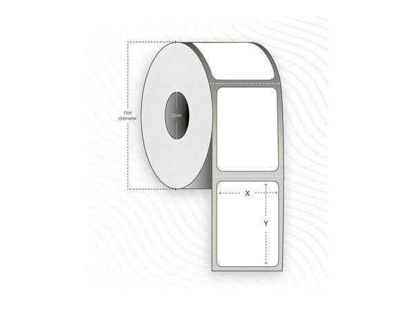 Capture - Permanet adhesiv - belagt - perforert - hvit - 70 x 32 mm 8400 etikett(er) (4 rull(er) x 2100) merkelapper (alternativ for: Zebra 3007205-T
