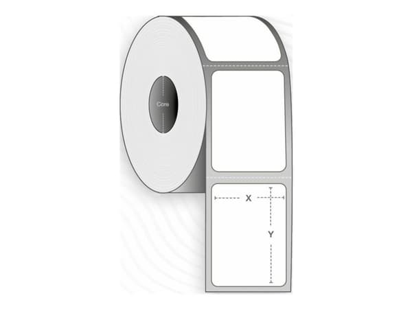 Capture - Permanet adhesiv - belagt - perforert - hvit - 70 x 32 mm 8400 etikett(er) (4 rull(er) x 2100) merkelapper (alternativ for: Zebra 3007205-T
