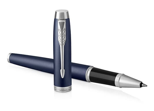 Parker IM, Stiftpenna, Blå, Svart, mässing, Fin, Låda