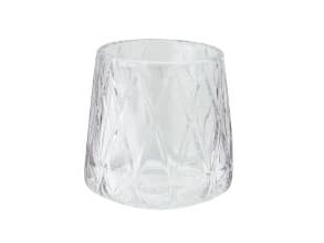 Bolsius Glaslys Diamond Relight Transparent uden Refill,2 pk x 6 stk/krt