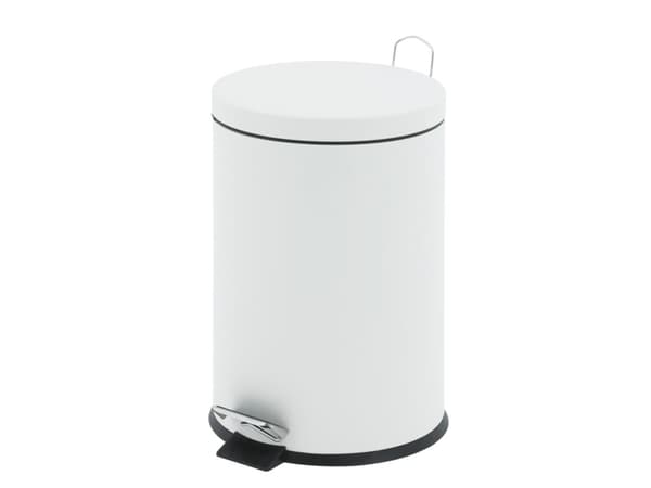 Pedalspand EKO hvid 3L - Stålspand med plast inderspand, 26x17cm, ekskl. spandeposer