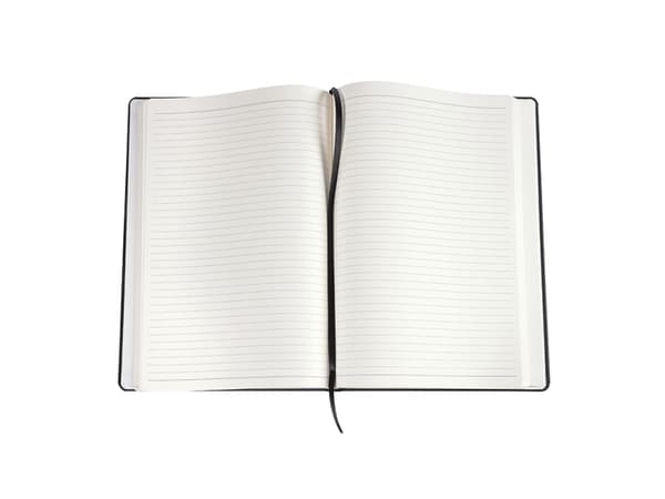 PU Notesbog A4 Linjeret Sort - (6 stk.)