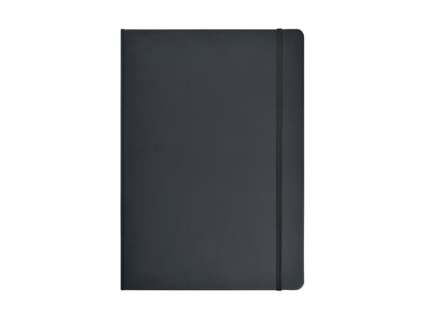 PU Notesbog A4 Linjeret Sort - (6 stk.)