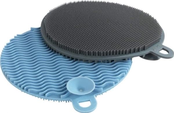 Wenko svamp 12 cm silikon blå/grå 2 st