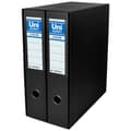 Miniatyrbillede 1 af 2: Lever Arch File Unipapel 2 Pieces Black A4 31,8 x 29 x 7,5 cm
