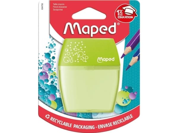 Maped Shaker, Manuell blyantspisser, Grønn, Plast