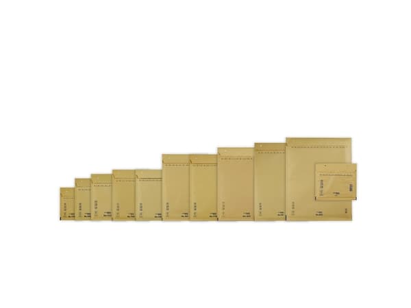 Bubble envelope, Boblekuvert, 17/G, 260 x 350 mm indre dim: 340 x 230 mm, Kort side åben peel&seel,