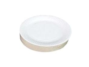 Paptallerken Verive Ø23xH1cm FSC Hvid,100 stk/pk