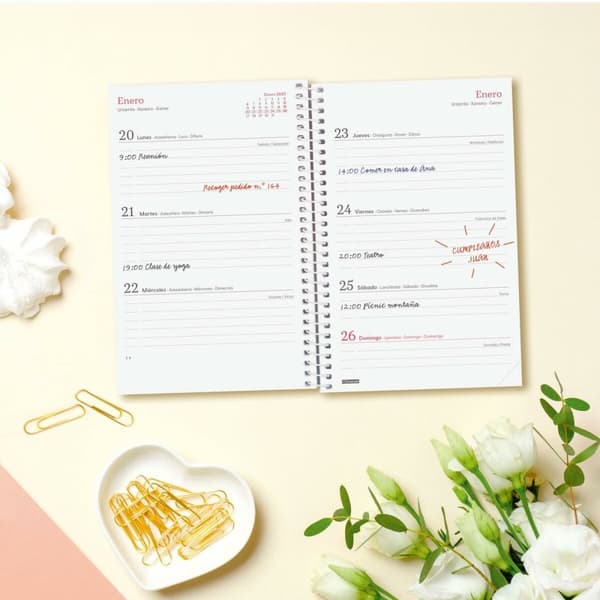 Diary Finocam DESIGN COLLECTION 11,7 x 18,1 cm 2025 Floral