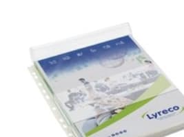 Kataloglomme, Lyreco, med flap, A4, 200 µm, pakke a 5 stk