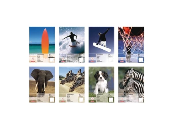 herlitz tegneblokk DIN A3, 100 g-qm, 20 ark trefri, leveres i assortert - 5 stk (5494310)