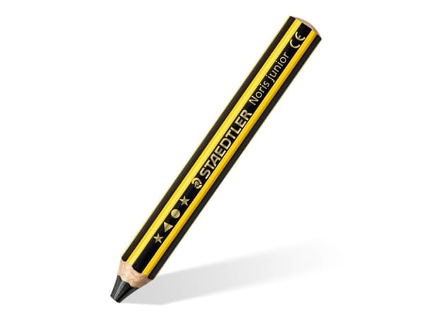 Staedtler Noris Junior, 2B, Svart, Gul, Rund, Konst, Skola, 1 styck