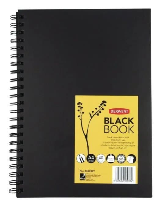 Derwent Black Book A4 luonnoslehtiö