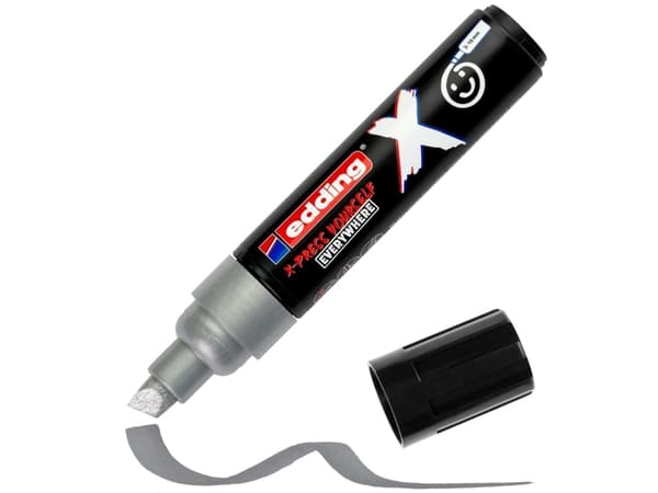 Edding 6900 X Multimarker, Blå, Sølv, Turkis, Meisel tupp, Resirkulert plast, Wood/laminate, 2 mm, 1 cm