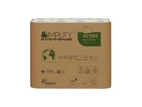 Toalettpapper Papernet Simplify 3-lagers L27,5m Nyfiber Vit,32 st/kartong