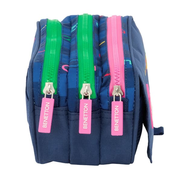 Holdall Benetton Damero Navy Blue 21,5 x 10 x 8 cm