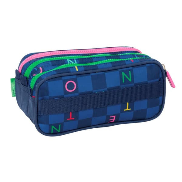 Holdall Benetton Damero Navy Blue 21,5 x 10 x 8 cm