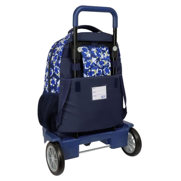 School Rucksack with Wheels Safta City Blue 33 x 45 x 22 cm