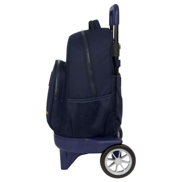 School Rucksack with Wheels Real Madrid C.F. Navy Blue 33 x 45 x 22 cm