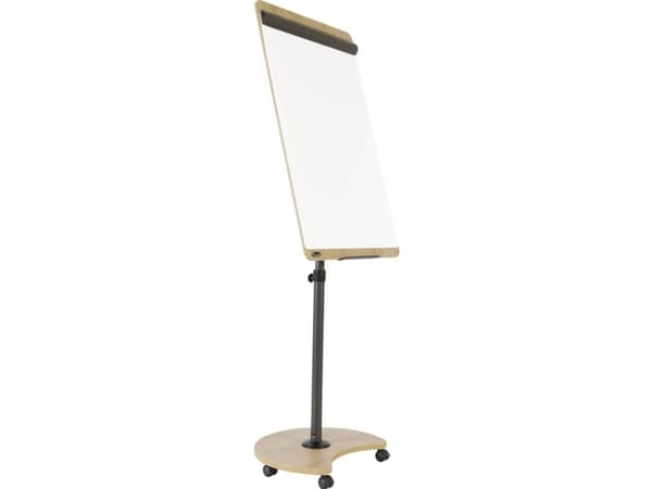 Rocada flippover NAT0618 (B x H) 670 mm x 2000 mm Eik, Hvit (RAL 9003), Stål kan tørkes rent, kan skrives på, høydejusterbar, Inkl. holder, magnetisk