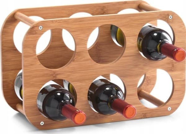 Zeller Bamboo vinstativ, 6 flasker, 38 x 16 x 24 cm