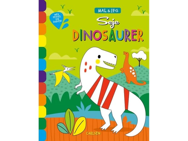 Måla och lek: Häftiga dinosaurier - med färger och penslar