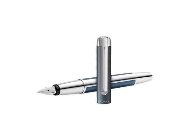 Pelikan Pura P40, Petrol colour, Silver, Fin, Ambidextrous, Tyskland, 1 styck
