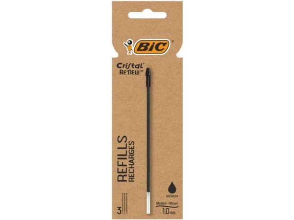 BIC 503839, Svart, Medium, Svart, 1 mm, 3 styck