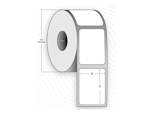 Capture - Permanet adhesiv - ubelagt - hvit - 51 x 32 mm 25200 etikett(er) (12 rull(er) x 2100) merkelapper (alternativ for: Zebra 880175-031D)