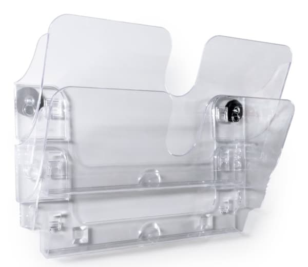 Slitstark Flexiplus 1709022400 Vägghållare för broschyrer Transparent Antal fack 2 1 st