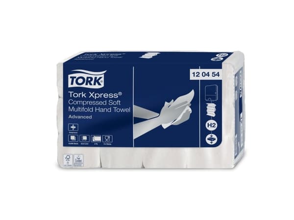 Tork Tork Xpress - Komprimerad mjuk handduk i fyrkantigt veck, vit - Advanced