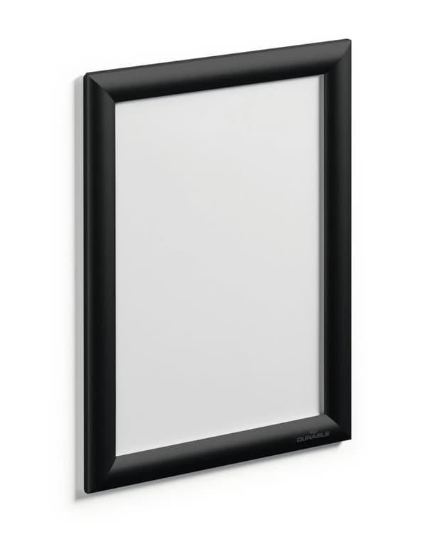 Durable 479601, Enkel tavelram, Aluminium, Plast, Polystyren, Svart, Vägg, 19,2 x 27,2 cm, Rektangulär