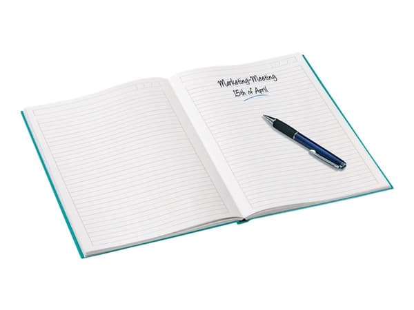 Leitz WOW - Anteckningsblock - fodralbunden - A5 (148 x 210 mm) - 80 ark - linjerad - isblå