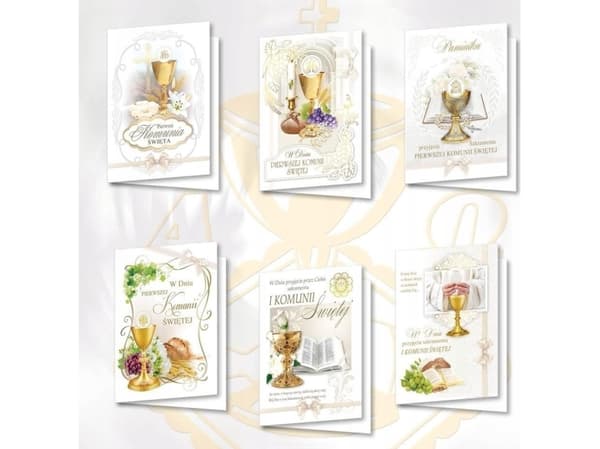 Top Graphic Karnet B6 z naklejkami hologr. Komunia MIX (10szt)