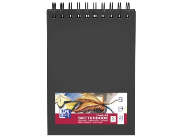 SKETCHBOOK OXFART TW A5 40S 225G BLACK