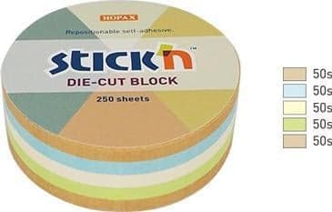 Noteskub 67x67 250 Blad Runde Assorterat